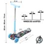 Imagem de Patinete HQ Infantil Avengers Dobrável C Led nas 3 Rodas