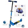 Imagem de Patinete Infantil 2 Rodas Com Led Até 45kg + Capacete Azul