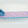 Imagem de Patinete Infantil 2 Rodas Dobravel Menina Azul Guidão Rosa Bbr Toys