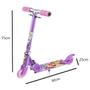 Imagem de Patinete Infantil 2 Rodas Led Dobrável Princesas + Barraca