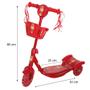 Imagem de Patinete Infantil 3 Anos Radical com Led Rodas com Cesta