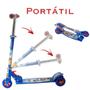 Imagem de Patinete Infantil 3 Rodas 50KG Azul + Fantasia Kit Policial