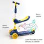 Imagem de Patinete Infantil 3 Rodas com Assento Ajustável Musical e LED Divertido