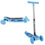 Imagem de Patinete infantil 3 rodas com luzes led dobrável e ajustável menino menina