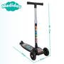 Imagem de Patinete infantil 3 rodas com luzes led dobrável e ajustável menino menina
