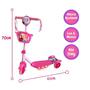 Imagem de Patinete Infantil 3 Rodas Frozen com LED com Cestinha Menina
