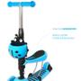 Imagem de Patinete Infantil 3 Rodas Joaninha 2 Em 1 Com Luz - Azul