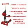 Imagem de Patinete Infantil 3 Rodas Joaninha 2 Em 1 Com Luz - Vermelho