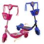 Imagem de Patinete Infantil 3 Rodas Luz Led Com Cesto Música Regulável
