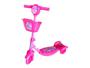 Imagem de Patinete infantil  3 rodas rosa com cesta