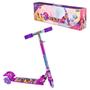 Imagem de Patinete Infantil Ajustável e Dobrável com 3 Rodinhas com Luzes - Princesas Disney - Etitoys