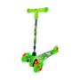 Imagem de Patinete infantil ajustavel verde com led e kit capacete