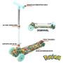 Imagem de Patinete Infantil Anime Pokemon Cor Verde 3 Rodas com Leds