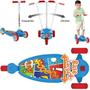 Imagem de Patinete Infantil Bandeirante Skatenet Kid 80kg Azul Vermelho