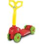 Imagem de Patinete infantil barato 04-rodas+kit de proteção mini scooty calesita