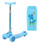 Patinete Infantil Com 3 Rodas, Luzes Led Piscantes nas Rodas, Altura Ajustável, Dobrável Fácil de Transportar Suporta até 50Kg, Cor Azul. - uniduniToys Imagem de Patinete Infantil Com 3 Rodas, Luzes Led Piscantes nas Rodas, Altura Ajustável, Dobrável Fácil de Transportar Suporta até 50Kg, Cor Azul.