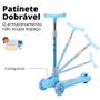 Patinete Infantil Com 3 Rodas, Luzes Led Piscantes nas Rodas, Altura Ajustável, Dobrável Fácil de Transportar Suporta até 50Kg, Cor Azul. - uniduniToys Imagem de Patinete Infantil Com 3 Rodas, Luzes Led Piscantes nas Rodas, Altura Ajustável, Dobrável Fácil de Transportar Suporta até 50Kg, Cor Azul.