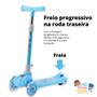 Patinete Infantil Com 3 Rodas, Luzes Led Piscantes nas Rodas, Altura Ajustável, Dobrável Fácil de Transportar Suporta até 50Kg, Cor Azul. - uniduniToys Imagem de Patinete Infantil Com 3 Rodas, Luzes Led Piscantes nas Rodas, Altura Ajustável, Dobrável Fácil de Transportar Suporta até 50Kg, Cor Azul.