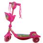 Imagem de Patinete Infantil Menina rosa claro 3 rodas Musical Luzes