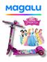 Imagem de Patinete Infantil Scooter Metal Princesas 3 Rodas Led - Buzina