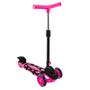 Imagem de Patinete Infantil Scooter Rosa Menina 3 Rodas C/ Freio