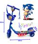 Imagem de Patinete Infantil Scooter Sonic Musical Cesta Luzes 3 Rodas