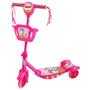 Imagem de Patinete Mini Infantil Rosa Unicornio 3 Rodas Freio Som E Luz