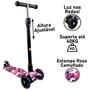 Imagem de Patinete Scooter Infantil Flash Radical Rosa Com Luz 79 Cm - Dm Toys