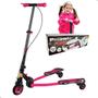 Imagem de Patinete Scooter Ski Frog Rosa Trinete Articulado Até 60kg