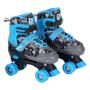 Imagem de Patins 4 Rodas 30 Ao 41 Masculino Roller Ajustável Menino Com Acessórios