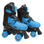 Imagem de Patins 4 Rodas Clássico Azul E Preto Menino Roller Skate Ajustável - Dm Toys