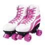 Imagem de Patins 4 Rodas Clássico Branco e Rosa Menina 36 ao 37 Roller Skate