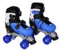 Imagem de Patins 4 Rodas Infantil Roller Ajustável Azul Com Inmetro P, M e G
