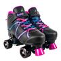 Imagem de Patins 4 Rodas Infantil Tam. Ajustável Roller Tenis Preto E Rosa Meninas 35-38 - Unitoys