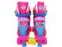 Imagem de Patins 4 Rodas Infantil Unitoys Quad Rosa - com Acessórios