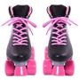 Imagem de Patins 4 rodas quad love preto e rosa clássico menina 36