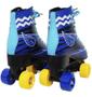 Imagem de Patins 4 Rodas Roller Classico Azul C/ Kit de Proteção 30/31 BW021AZ Importway 