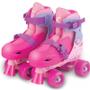 Imagem de Patins 4 rodas roller skate ajustavel - pk-01r - tam 34 / 37 - rosa 