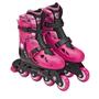 Imagem de Patins Ajustáveis com Kit de Segurança - 4 Rodas - Tamanho 33 a 36 - Rosa - Barbie - Fun