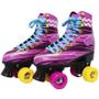 Imagem de Patins Clássico Tradicional Quad 4 Rodas Roller de Rua Feminino Rosa Tamanho 29 Importway BW-020-R