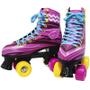 Imagem de Patins Clássico Tradicional Quad 4 Rodas Roller de Rua Feminino Rosa Tamanho 32 Importway BW-020-R