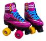 Imagem de Patins Clássico Tradicional Quad Roller Retro Bota BW020R - Rosa