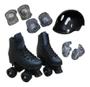 Imagem de Patins Importway BW021 4 Rodas Roller Clássico Preto Com Kit Proteção 30/31