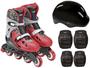 Imagem de Patins In Line Infantil Fun Hot Wheels - Vermelho e Preto com Acessórios F00111