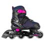 Imagem de Patins In Line Infanto Juvenil Laser Preto/Rosa Nº 38 Ao 41