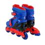 Imagem de Patins infantil 2 em 1 inline ou quad + kit proteção completo turma da aventura- unitoys