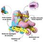 Imagem de Patins Infantil 2 Em 1 Inline Triline Unicórnio Glumi 32-35