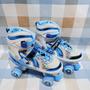 Imagem de Patins Infantil 4 Rodas ARCO IRIS Com Luz De Led Top Patins Criança Menina Menino 