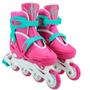 Imagem de Patins Infantil 4 Rodas Feminino Menina Roller Criança Rosa