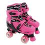 Imagem de Patins Infantil 4 Rodas Judy Rosa C/ Luz Tamanho Ajustável do 30 ao 33 - Samba Toys